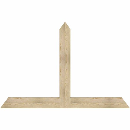 Ekena Millwork Portland Rough Sawn Timber Gable Bracket, Douglas Fir, 72"W x 48"H x 2"D x 6"F, 16/12 Pitch GBW072X48X0206POR00RDF
